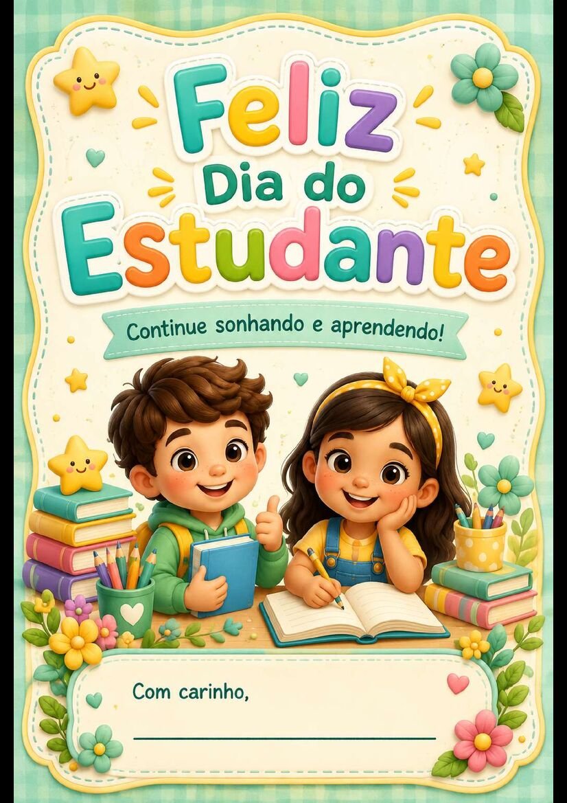 Cartões para dia do estudante engraçados e fofos para professores página 15